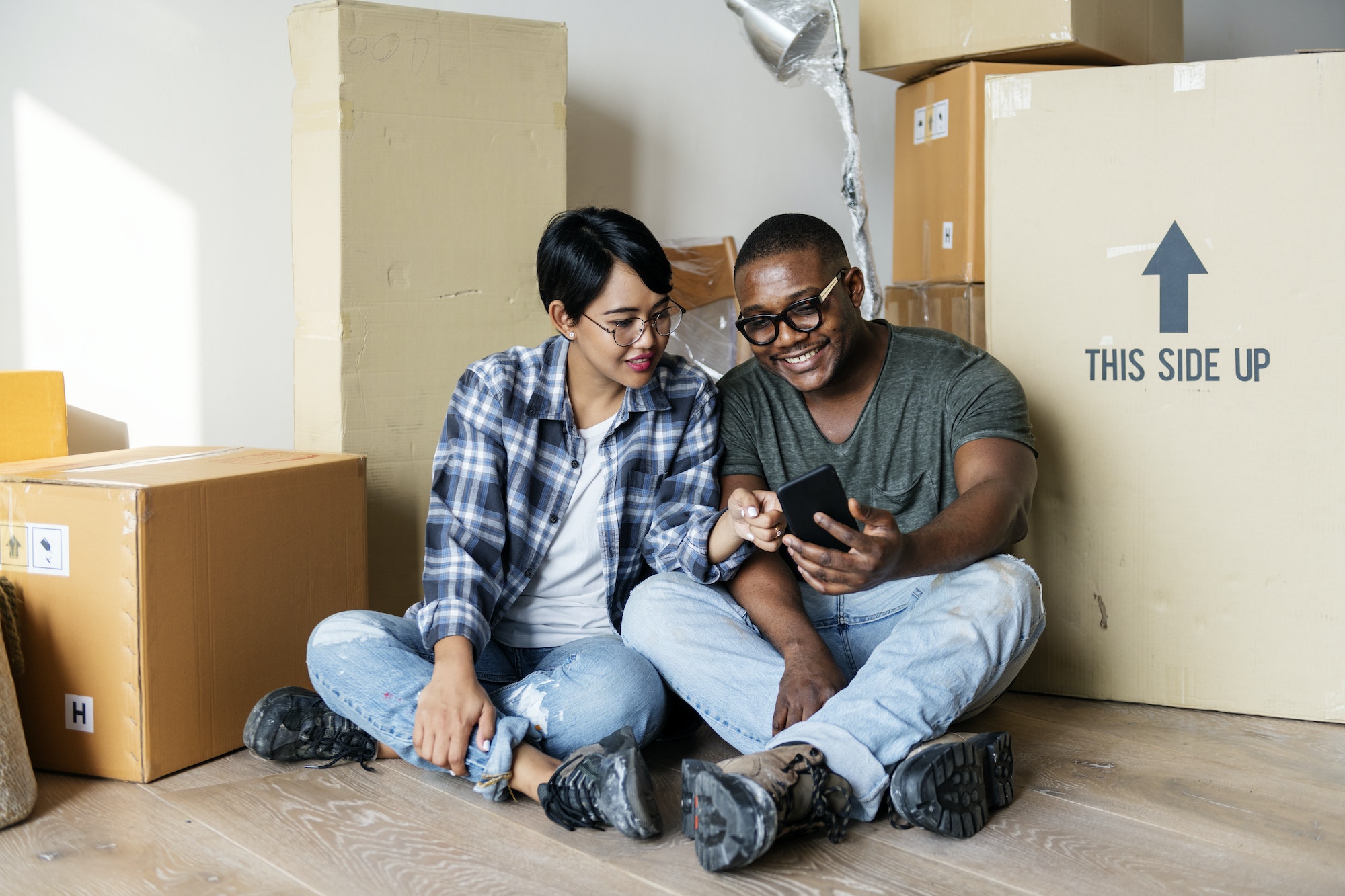 Black family moving to new house